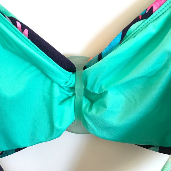 SUNSHINE 79 Bikini Swimsuit 2 Piece Peace Love & Peaches Bandeau Hipster Size 8 - Picture 6 of 15